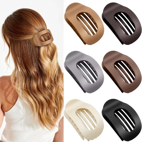 Awumbuk Women's 6-Piece Flat Hair Clip - Non-Slip French Hair Clip, Comfortable And Elegant Hair Accessory For Driving, Working, Relaxing Lying 