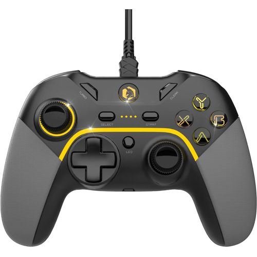 ¿ Manette De Jeu Filaire Gaming Controller - Pc/Ps3/Switch - Mode Macro/Tubo - Double Vibration - Port Audio 3.5mm - Gamepad Ergonomique - Câble Usb 1.8m