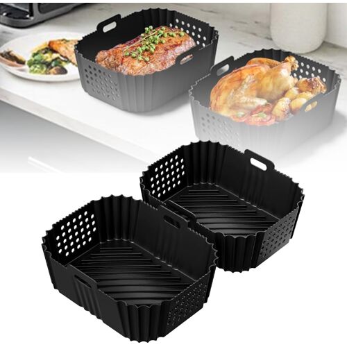 2 Pieces Silicone Air Fryer Mould for Ninja Double Stack XL Oil Free Deep Fryer SL400EU, Mould Accessories Airfryer for Foodi Max Dual Zone 9.5L AF400EU AF300EU 7.5L