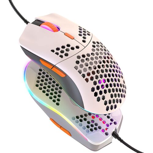 Souris de Jeu Filaire ZIYOULANG, Souris légère en nid d'abeille 69G avec 6400 DPI, Souris de Jeu USB programmables à 6 Boutons, pour Les Joueurs sur PC et Les utilisateurs Xbox et PS4