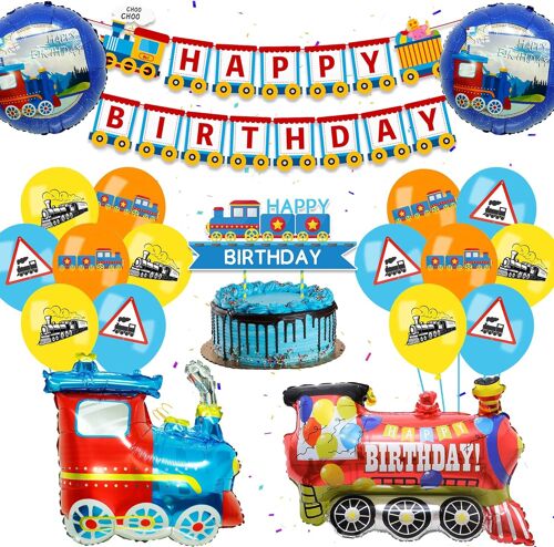 ChicSlick-Ballons Décoratifs Pour Fête D'Anniversaire (Thème Des Ballons De Train)[X2430]