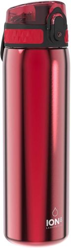 Gourde Inox Léger, 600ml, Non Isolé, Anti-Fuite, Facile À Ouvrir, Verrouillage Sécurisé, Lavable Au Lave-Vaisselle, Poignée De Transport, Durable, Acier Inoxydable, Noir