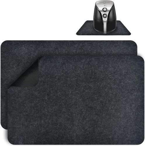 2 Pack Heat Resistant Air Fryer Mat Double Air Fryer Heat Protection Mat for Ninja Air Fryer Coffee Maker Blender Microwave - 17.3" x 9