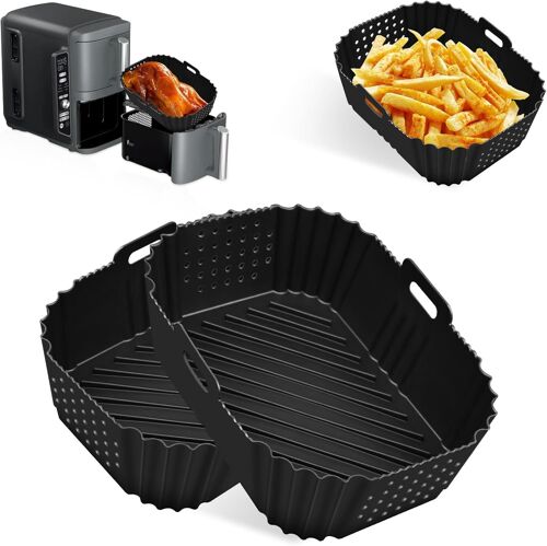 2 Pack Silicone Liner for Ninja Double Stack XL Deep Fryer Side Opening Hole Food Grade Silicone Liners Ninja SL400UK