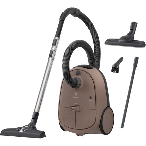 LETNERNY-600 Clean, Aspirateur Avec Sac, Commandes Aux Pieds, 50% De Plastique Recyclé, Filtre Hygiène 12 Lavable, Cordon 12M Xxl, Eb61C3Wbl, Marron