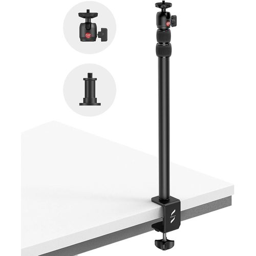 SUBZONAL-Selection Support de Table pour Appareil Photo Montage sur Bureau avec Rotule 1/4"", Support d'Éclairage Réglable de 13'' à 35,4''(33cm-90cm), Pince de Table en C - 3488