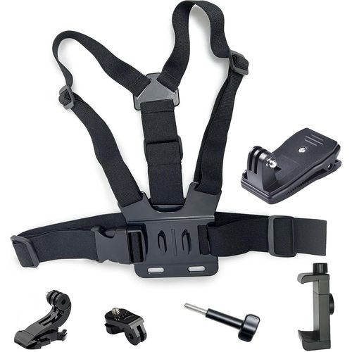 Harnais de Poitrine Support,Sac à Dos bandoulière pour Telephone Appareil Photo,Compatible avec iPhone 15 14 13/GoPro 12 11 10/DJI OSMO /Insta360 X3 X2 et Action Camera