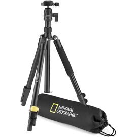 Travel Photo Tripod Kit with Carry Bag, Monopod, 4 Section Legs, Lever Lock, Ball Head, Quick Release Plate, 6kg Load, Alu, NGTR001L [ Exclusive]
