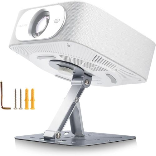 MEVRONISSHOP-Support Mural pour projecteur Multifonction Rotatif à 360° pour projecteurs avec Interface à vis 1/4"", argenté