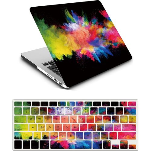 Coque Compatible avec Macbook Air 13 Pouces Modèle A1466 A1369 2017 2016 2015 2014 2013 2012 2011 2010, Plastique Case Rigide Housse Étui & Protection Clavier, Colorful
