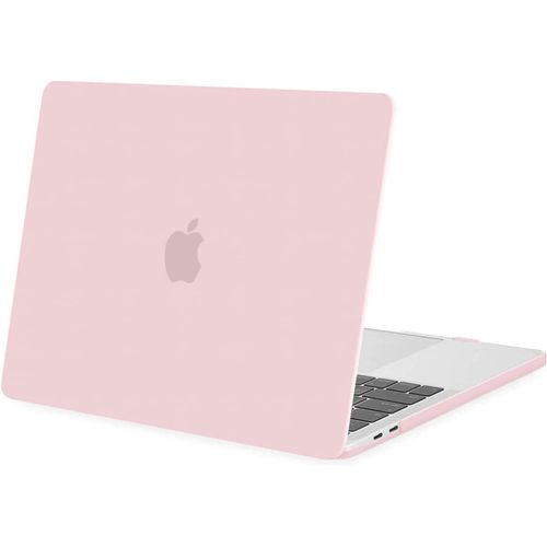 Coque Compatible avec MacBook Pro 13 Pouces 2024 2023 2022-2016 M2 M1 A2338 A2289 A2251 A2159 A1989 A1706 A1708 avec/sans Touch Bar, Étui de Protection Plastique Case Rigide, Quartz Rose