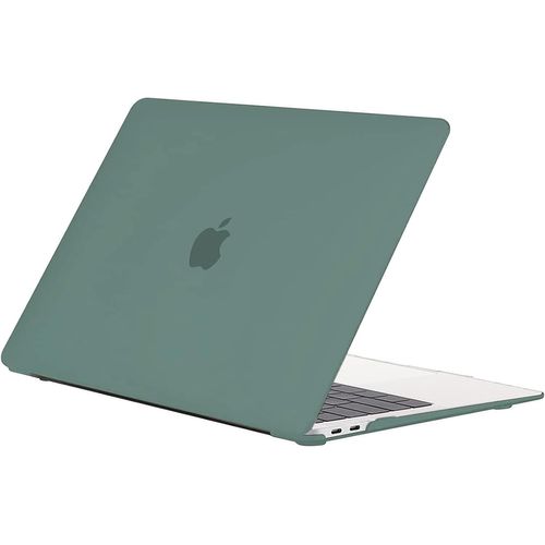 Mat Coque MacBook Air M1 13 A2337 A2179 A1932, Plastique Case Rigide Étui pour 2020 2019 2018 MacBook Air 13,3 Pouces Retina avec Touch ID - Vert Minuit Mat Transparent
