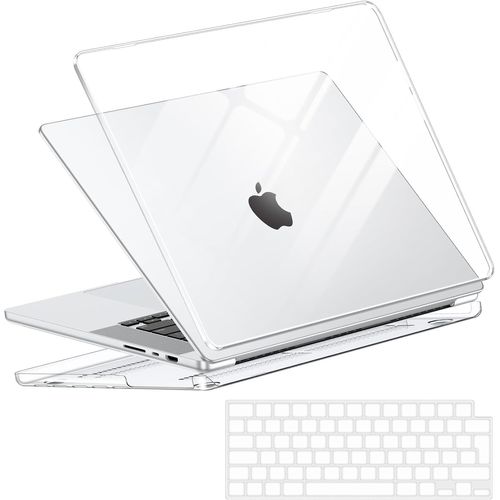 Coque Compatible avec MacBook Pro 14 Pouces 2024-2021 M4 M3 M2 M1 Pro Max A3112 A3401 A3185 A2992 A2918 A2779 A2442, Rigide Housse de Protection Crystal & EU Protection Clavier TPU