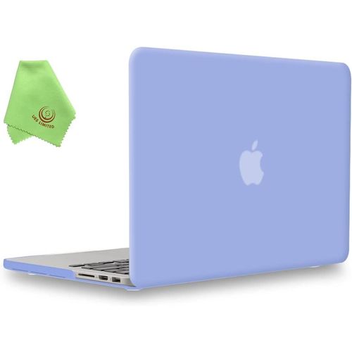 Coque Rigide Smooth Soft Touch pour MacBook Pro (Retina, 15 Pouces, mi-2012 à mi-2015), modèle A1398, sans CD-ROM, sans Barre Tactile, Bleu Serenity