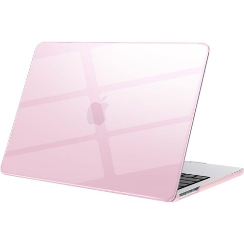 Coque Compatible avec MacBook Air 13 Pouces M4 A3240 M3 A3113 M2 A2681, Sortie en 2025 2024 2022, Etui de Protection pour Mac Book Air 13,6"", Transparent Rose