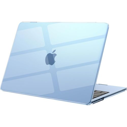Coque Compatible Avec Macbook Air 13 Pouces M4 A3240 M3 A3113 M2 A2681 [Correspondre Le Couleur De Mac], Sortie En 2025 2024 2022, Etui De Protection Pour Mac Air 13,6"", Transparent Bleu Ciel