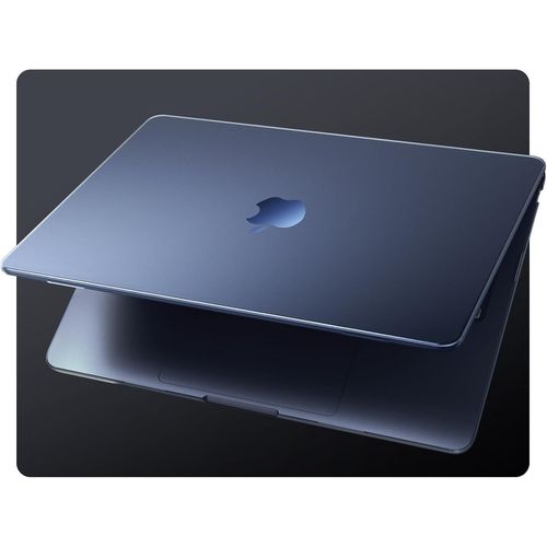 KALANKA-Compatible avec Coque MacBook Air 13 Pouces M4 M3 M2 2025 2024 2022 Étui Rigide Mac Book Air 13,6"" A3240 A3113 A2681 - Bleu Minuit Mat [Identique à Midnight sur Mac] Moins de Traces de Doigts
