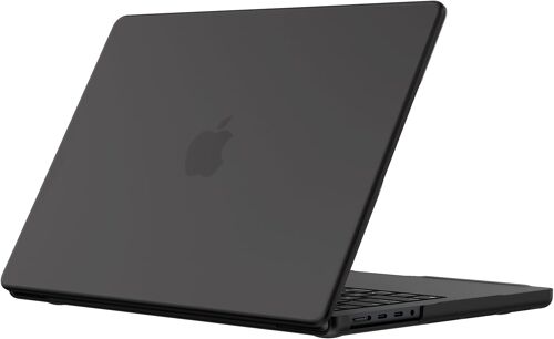 Coque Compatible avec MacBook Pro 16 Pouces 2024 2023 2021 M4 M3 M2 M1 Pro Max, A3186 A3403 A2991 A2780 A2485 avec Touch ID, Housse en Plastique, Étui de Protection - Noir Mat