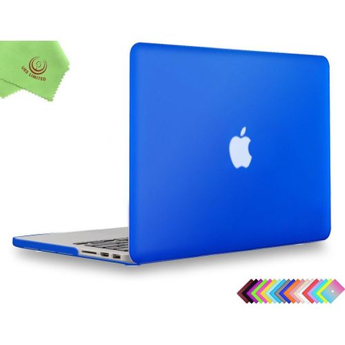 Coque rigide pour MacBook lisse doux au toucher Mat givré + chiffon de nettoyage en microfibre MacBook Pro 13" with Retina Display bleu marine