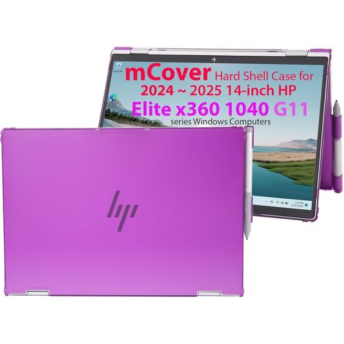 WQS-Étui uniquement compatible avec ordinateur portable Windows 2 en 1 HP Elite x360 1040 G11 2024   2025 14" (ne convient pas aux autres modèles HP) \u2013 Violet