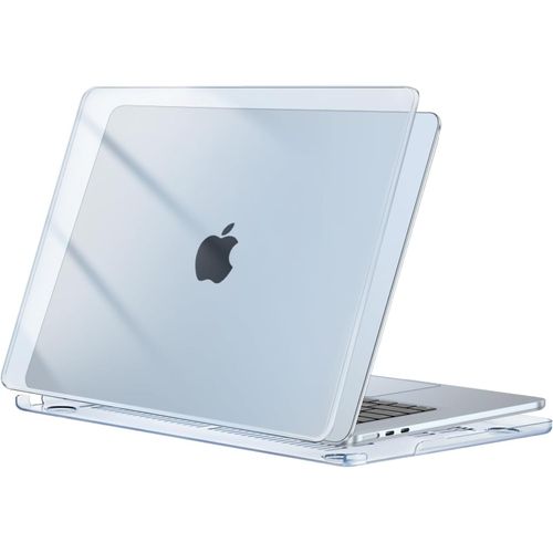 Coque Compatible avec MacBook Air 15 Pouces M4 M3 M2 A3241 A3114 A2941 avec Liquid Retina 15,3 Pouces & Touch ID,Coque Protection Rigide pour Mac Air 15 2025 2024 2023 Release,Bleu Ciel Cristal
