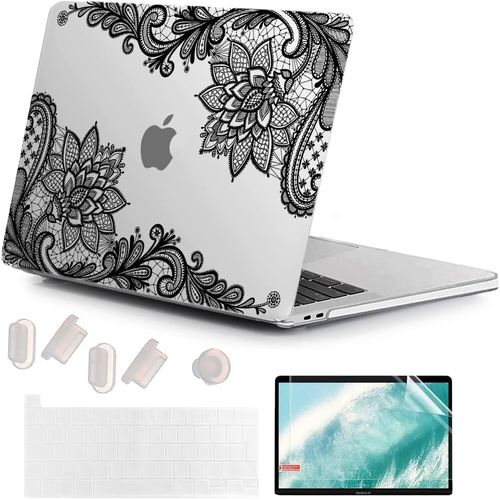 4 en 1 Coque pour MacBook Pro 13 Pouces 2020 2022-2016 Modèle A2338 M1 M2 A2289 A2251 A2159 A1989 A1706 A1708, Plastique Rigide Case Étui et Protection Clavier pour Mac Pro 13.3"", X89-11