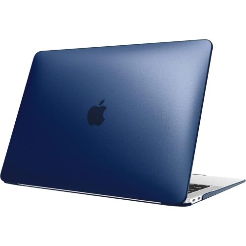 Coque Compatible avec MacBook Air 13 Pouces 2020/2019 / 2018 (A2337 M1 / A2179 / A1932) - Etui Mat Housse Fine Légère Cover Anti-Empreintes Digitales, Bleu Marine Givré