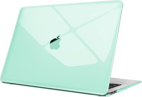 Coque Compatible Avec Macbook Air 13 M1 (A2337) / Macbook Air 13 2020 2019 2018 (A1932 / A2179) - Etui Rigide Housse De Protection En Plastique Mince Dur, Vert Clair Cristallin