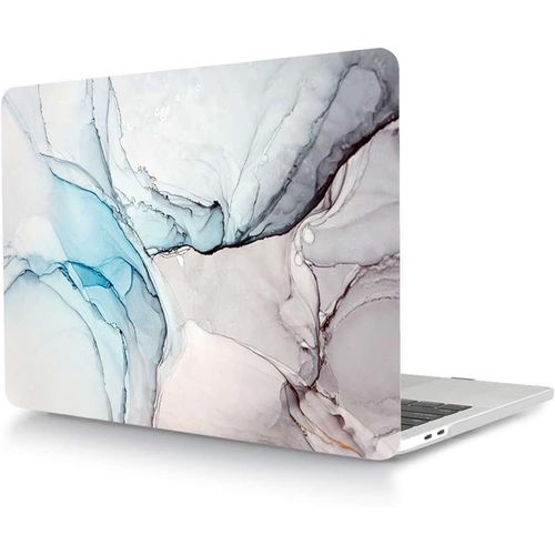 Coque Rigide Compatible avec Macbook Pro 16 Pouces Modèle A2485 A2780 M1 M2 2023 2021 avec Retina Display Touch ID, Ultra Slim Mat Étui Plastique, Bleu Gris