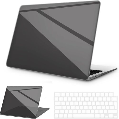 Coque Compatible avec 2024 2023 2021 MacBook Pro 16 Pouces M4 M3 M2 M1 Pro Max A3403 A3186 A2991 A2780 A2485, Etui Rigide Housse de Protection en Plastique + EU Protection Clavier, Noir Cristal