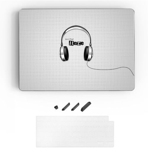 Coque Compatible avec MacBook Air 13,6 Pouces 2025-2022 Release A3240 M4 A3113 M3 A2681 M2 Chip, Motif imprimé Coque Rigide pour Ordinateur Portable pour MacBook Air 13,6-Casque de Musique