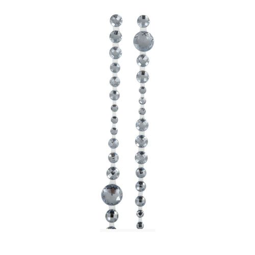 Bijoux Cheveux Adhésif Strass Mèche Argent