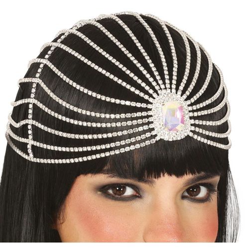 Coiffe Charleston Année 20 Strass Argent Femme