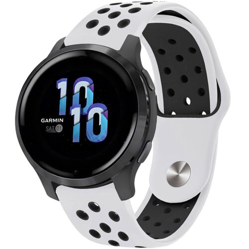 iMoshion Bracelet sportif en silicone Connexion universelle de 22 mm Blanc / Noir