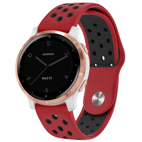 iMoshion Bracelet sportif en silicone Connexion universelle de 18 mm Rouge / Noir