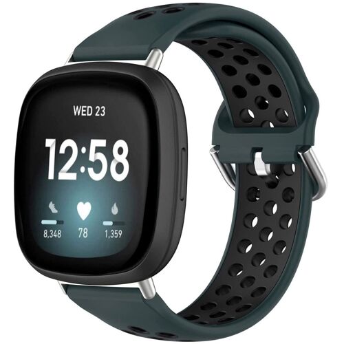 Imoshion Bracelet Sportif En Silicone Fitbit Versa 4 / 3 / Sense (2) Vert/Noir