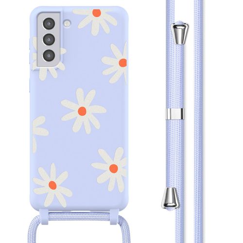 Imoshion Coque Design En Silicone Avec Cordon Samsung Galaxy S21 Plus Lila Flower Distance