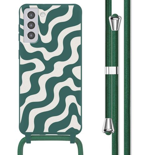 Imoshion Coque Design En Silicone Avec Cordon Samsung Galaxy S21 Plus Petrol Green Groovy
