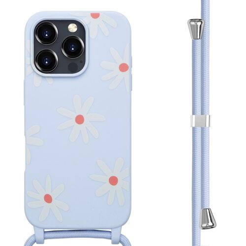 Imoshion Coque Design En Silicone Avec Cordon Iphone 16 Pro Max Lila Flower Distance