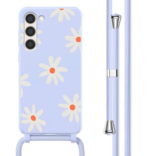 Imoshion Coque Design En Silicone Avec Cordon Samsung Galaxy S23 Plus Lila Flower Distance