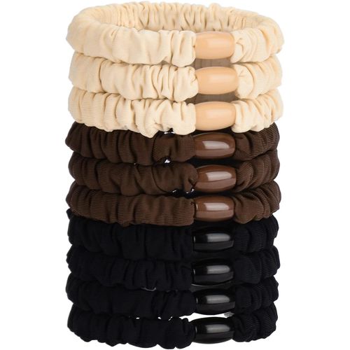 Élastiques Cheveux En Soie Satin, Lot De 10, Doux Sans Dommage Chouchous Pour Queues De Cheval Filles Femmes, Soie