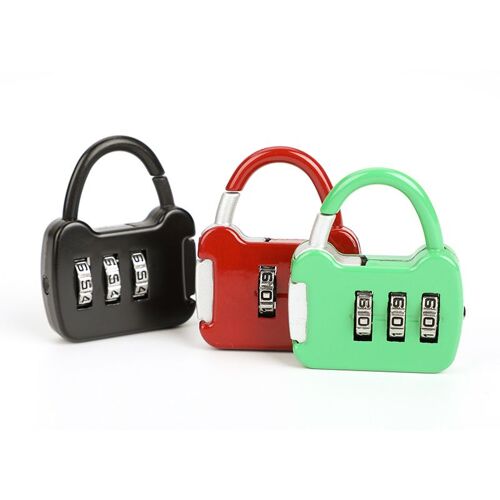 3 Pièces De Serrure À Mot De Passe À 3 Chiffres, Cadenas À Combinaison Multicolore, Serrure À Bagages, Armoire De Rangement Scolaire, Serrure À Combinaison Résistante Aux Intempéries Pour Salle De Spo