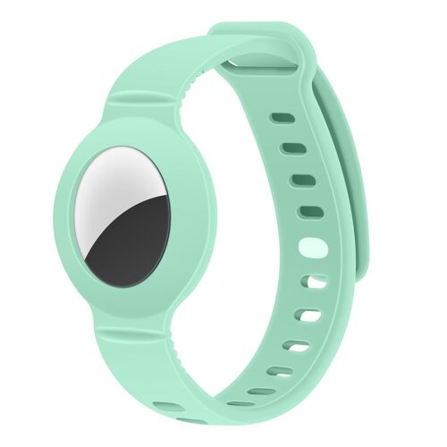 Étui De Protection En Silicone (Vert) Pour Bracelet Apple Airtag, Gps Pour La Prévention Des Pertes Des Enfants, Étui De Protection Pour Tracker De Positionnement Apple Air Tag Finder, Avec Dragonne E