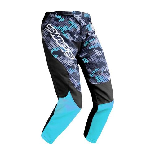 Pantalon Moto Cross Swaps Camo Kid Bleu Pour Enduro Tt Taille S Enfant Neuf