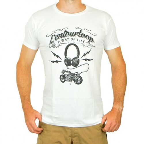T-Shirt L Entourloop Motorcycle Pour Homme L Entourloop Motorcycle Taille M Db Killer / En-Tsm-Dbk-Wh-M Neuf