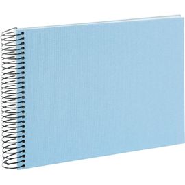 Maa-Goldbuch Album Photo Lin Bleu Ciel Pages Blanches 24x17x2.8cm