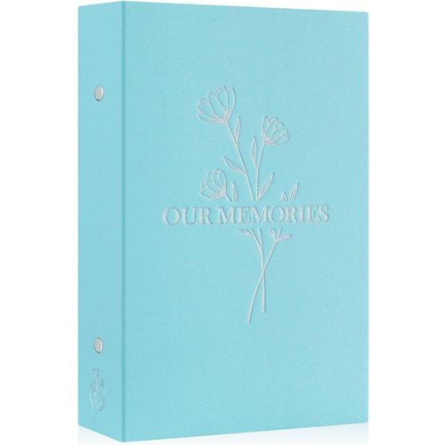 Tianyi-Album Photo 10x15 300 Pochette, Our Memories Lin Tissu Album Pour Horizontal Photos Teal