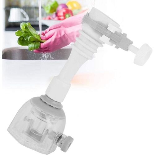 Rallonge Robinet Cuisine Aérateur de Robinet 360° Pivotant 2 Modes Robinet Filtre Economiseur D'eau pour Robinet de Cuisine (18cm-Gray)