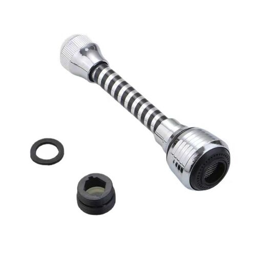 1 paquet de tube d'extension d'aérateur de robinet, tube de robinet rotatif à 360 °, accessoires de robinet, robinet de cuisine pivotant à économie d'eau, convient à la plupart des robinets de cuisine