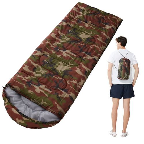 Sac De Couchage Portable - Camouflage - Camping - Respirant - Compact - Léger - Intérieur Et Extérieur - Convient Pour Les Voyages Et Les Sorties En Tente